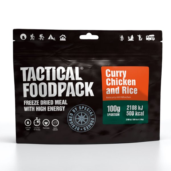 Tactical Foodpack Outdoor Nahrung Curry-Hünchen mit Reis...