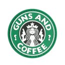 Guns and Coffee Patch aus PVC
