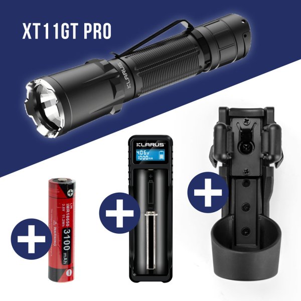 Klarus XT11GT Pro Pack Taschenlampen Set