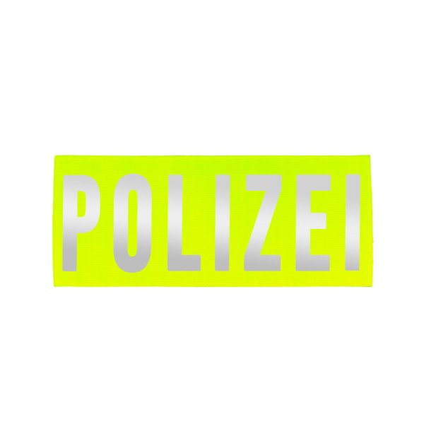 Brustpatch für Einsatz-Warnweste gelb Polizei