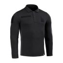 M-Tac Poloshirt - Taktisches Langarm Shirt Schwarz L