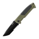 Walther PDP Tanto Messer Serrated Edge OD Green