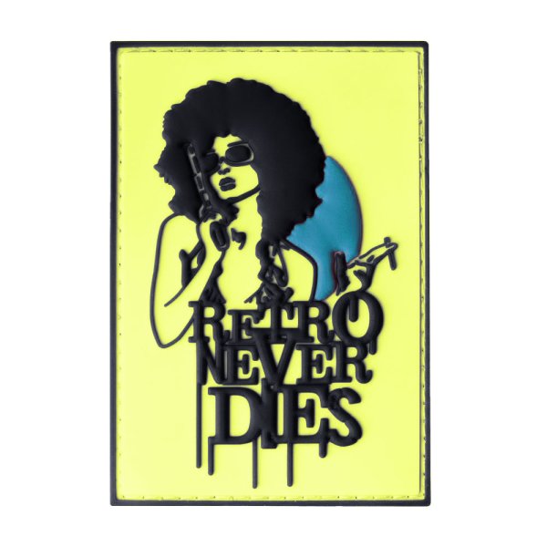Girl With A Gun Retro Never Dies PVC Patch #2
