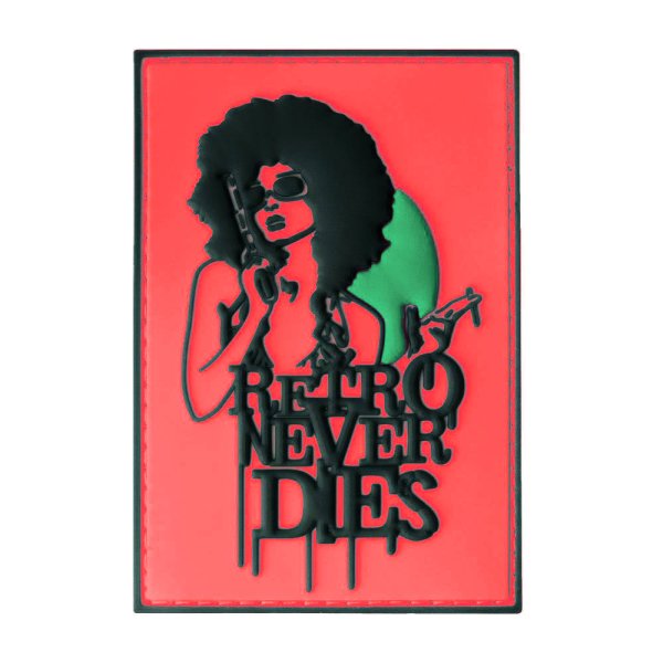 Girl With A Gun Retro Never Dies PVC Patch #3